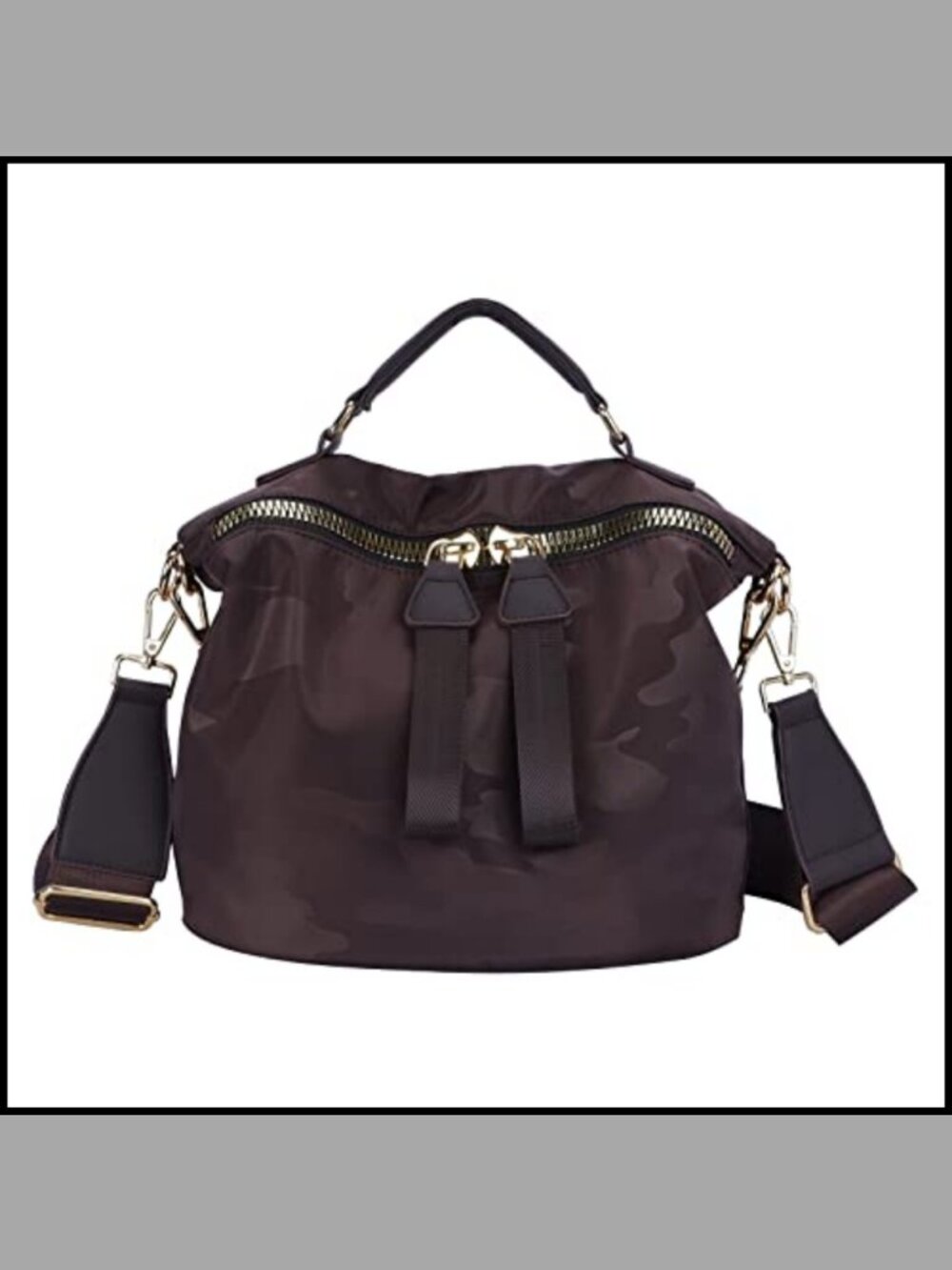 Nylon Anti-Theft Crossbody Tote Bag Lightweight Shoulder Bag for Women